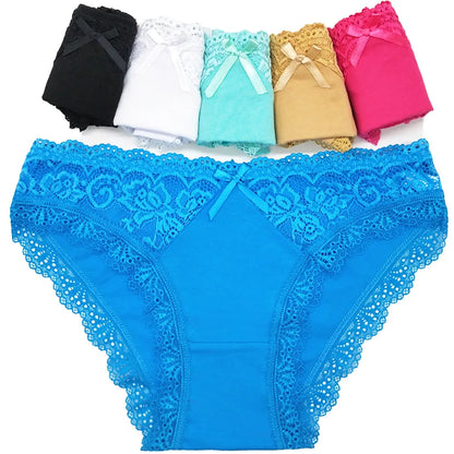 Cotton Briefs Lady 5 PCS/SET Lace Panty Underpants Seamless Panties For Women Lingerie