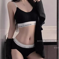Sports Style Thin Underwear Set with a Collection of Accessory Breasts, No Steel Ring Underwear, And Two-Piece Underwear