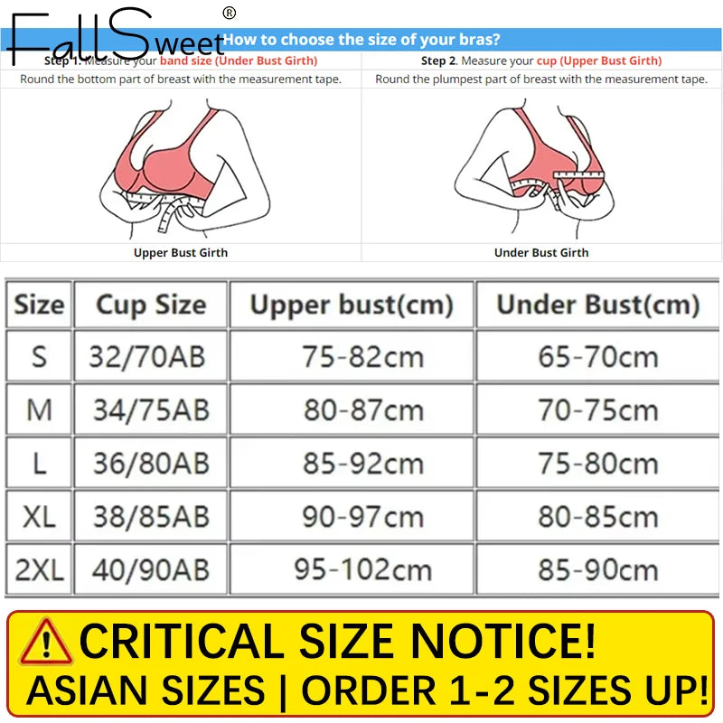FallSweet 3PCS Japanese Style Seamless Push Up Bra for Women Wireless 3/4 Cup Glossy Bralette Comfort Underwear Female Lingerie